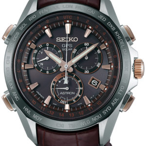 SEIKO ASTRON SOLAR GPS BROWN DIAL TITANIUM SSE025
