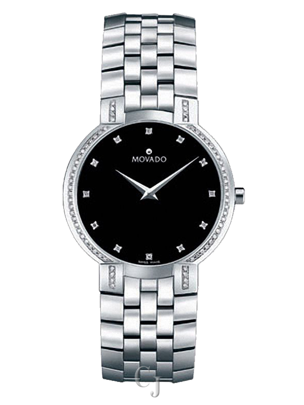 MOVADO FACETO MEN'S DIAMOND WATCH 0605585 - Image 4