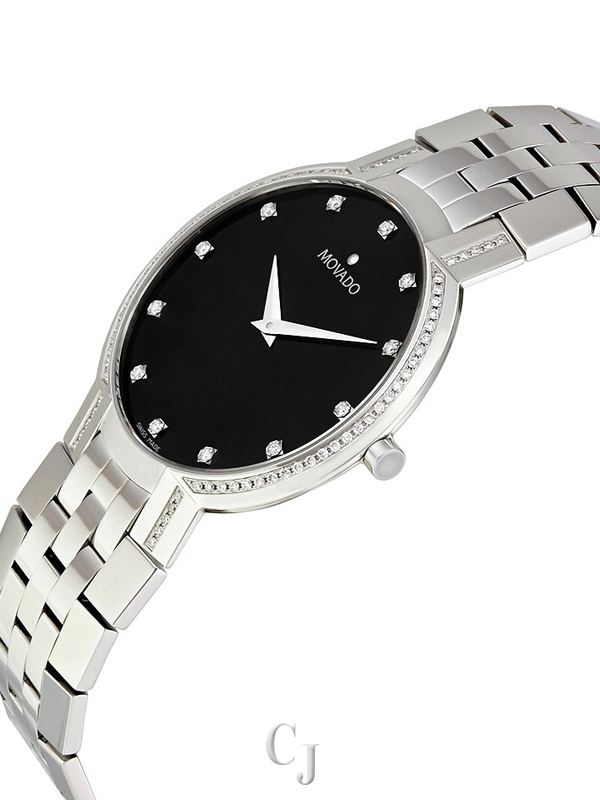 MOVADO FACETO MEN'S DIAMOND WATCH 0605585 - Image 2