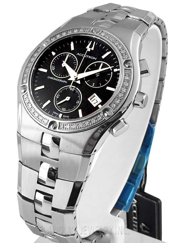 MEN'S ACCUTRON LUCERNE DIAMOND CHRONOGRAPH 26E10 - Image 4
