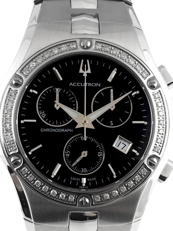 MEN'S ACCUTRON LUCERNE DIAMOND CHRONOGRAPH 26E10 - Image 3