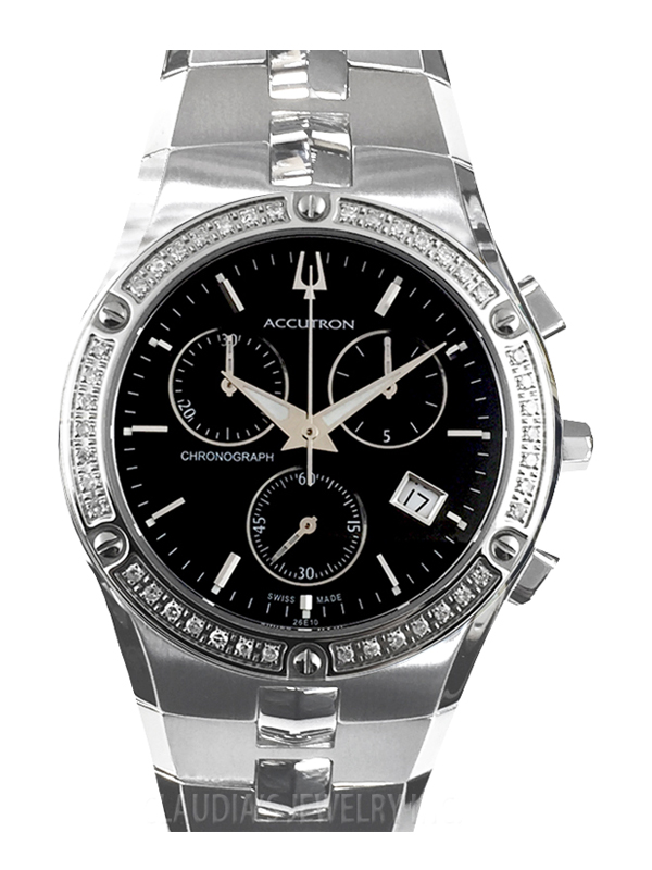 MEN'S ACCUTRON LUCERNE DIAMOND CHRONOGRAPH 26E10