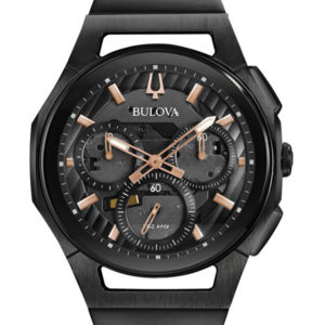 BULOVA MEN'S CURV BLACK IP CHRONOGRAPH 98A207