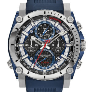 BULOVA MEN'S PRECISIONIST BLACK CARBON FIBER CHRONOGRAPH 98B315