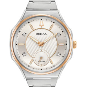BULOVA WOMEN'S CURV STAINLESS STEEL-ROSE GOLD-TONE 98P182