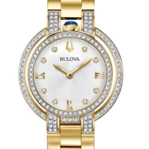 BULOVA WOMEN'S DIAMOND WATCH GOLD-TONE RUBAIYAT 98R249