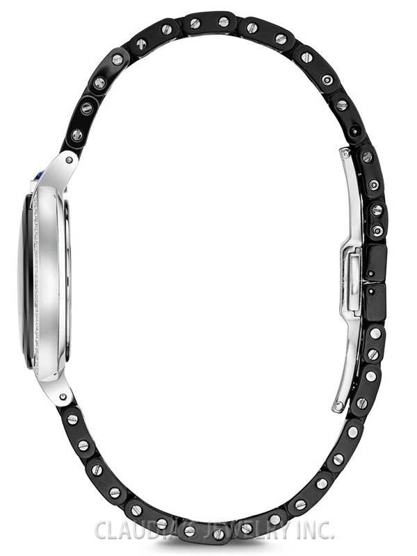 BULOVA WOMEN'S RUBAIYAT 73 DIAMONDS BLACK CERAMIC 98R266 - Image 3