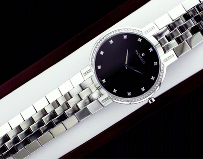 MOVADO FACETO MEN'S DIAMOND WATCH 0605585 - Image 5