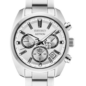SEIKO ASTRON GPS SOLAR SILVER DIAL DUAL-TIME SSH047