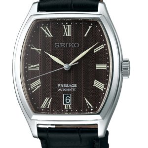 SEIKO PRESAGE AUTOMATIC BLACK DIAL TONNEAU CASE SRPD07