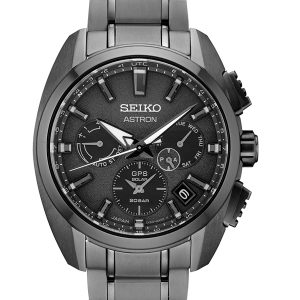 SEIKO ASTRON GPS SOLAR BLACK TITANIUM DIAL DUAL-TIME SSH069