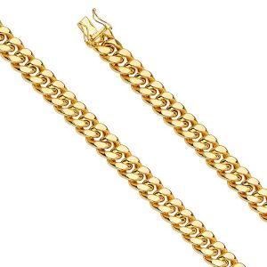 14KY 9.4mm Hol Miami Cuban