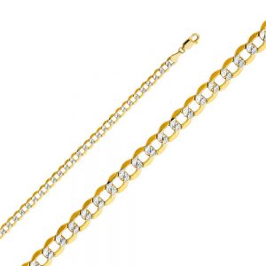 14KY 4.9mm Semi-Solid Cuban WP Chain