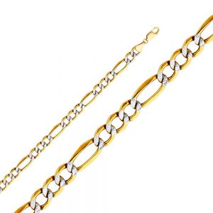 14KY 6.5 mm Hollow Figaro 3+1 Bevel WP Chain