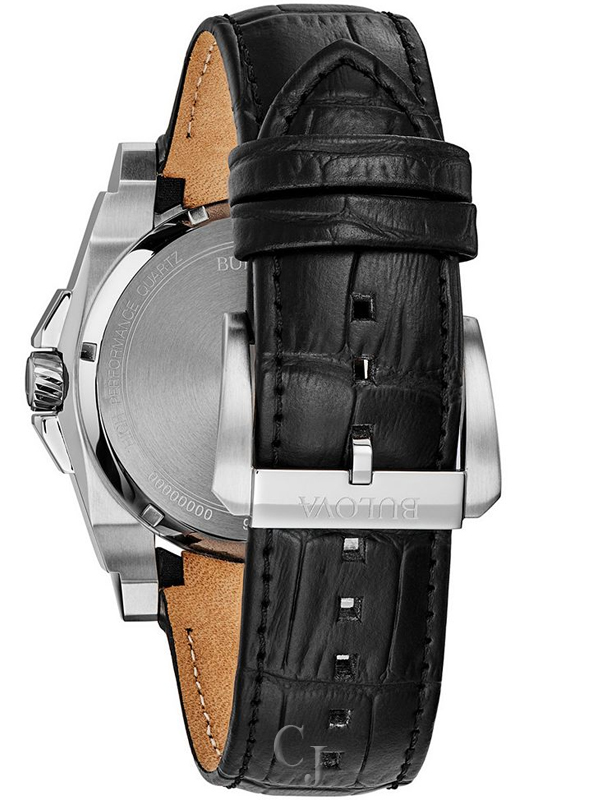 MEN’S BULOVA PRECISIONIST CHRONOGRAPH BLACK DIAL W/ DIAMONDS WATCH 96D147 - Image 3