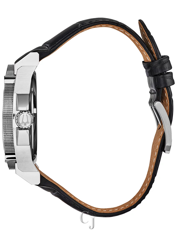 MEN’S BULOVA PRECISIONIST CHRONOGRAPH BLACK DIAL W/ DIAMONDS WATCH 96D147 - Image 4