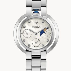 BULOVA WOMEN'S RUBAIYAT WHITE DIAL WATCH 96P213