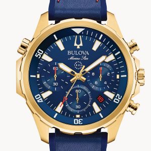 MEN’S BULOVA MARINE STAR BLUE DIAL WATCH 97B168