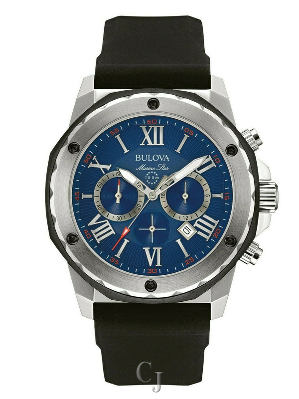 MEN’S BULOVA MARINE STAR BLUE DIAL WATCH 98B258