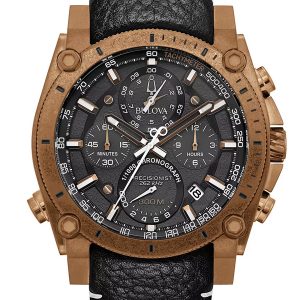 MEN’S BULOVA PRECISIONIST CHRONOGRAPH BLACK DIAL WATCH 97B188