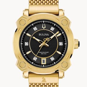 BULOVA GRAMMY GOLD-TONE STAINLESS STEEL WATCH 97P124