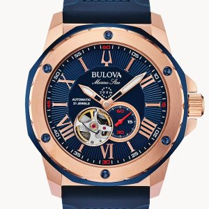 MEN’S BULOVA MARINE STAR BLUE DIAL WATCH 98A227