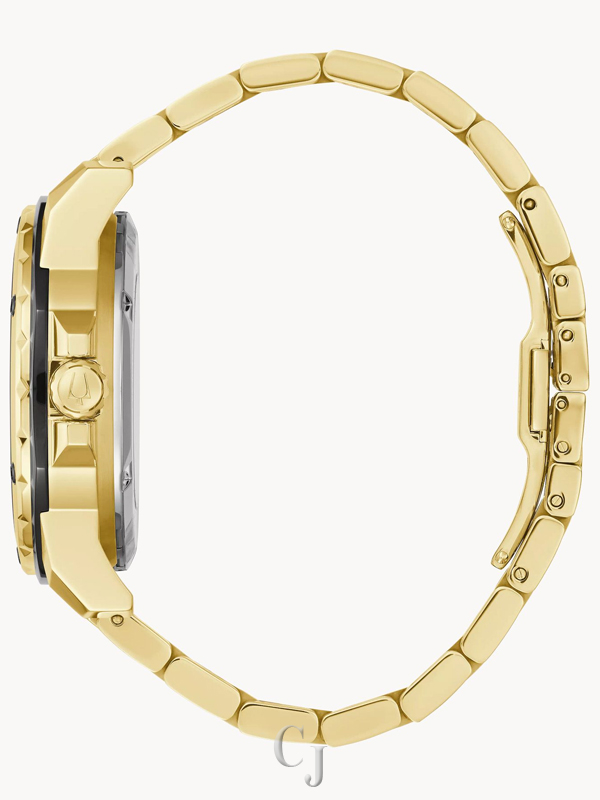 MEN’S BULOVA MARINE STAR GOLD-TONE STAINLESS STEEL WATCH 98A273 - Image 3