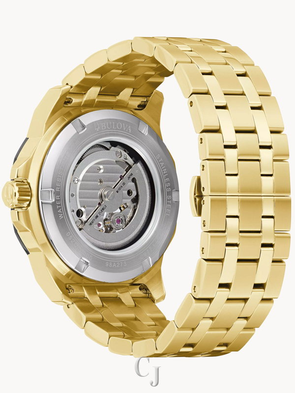 MEN’S BULOVA MARINE STAR GOLD-TONE STAINLESS STEEL WATCH 98A273 - Image 4