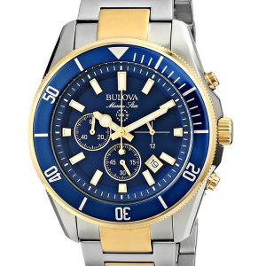 MEN’S BULOVA MARINE STAR BLUE DIAL WATCH 98B230