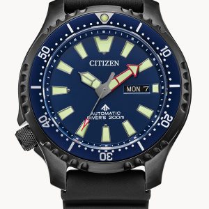 CITIZEN PROMASTER DIVE AUTOMATIC BLUE DIAL WATCH NY0158-09L