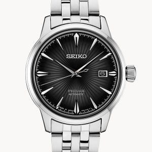 SEIKO PRESAGE COCKTAIL TIME AUTOMATIC BLACK DIAL WATCH SRPE17