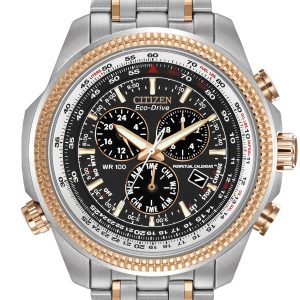 CITIZEN ECO-DRIVE CHRONOGRAPH BLACK DIAL MEN’S WATCH BL5406-56L