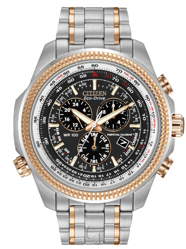 CITIZEN ECO-DRIVE CHRONOGRAPH BLACK DIAL MEN’S WATCH BL5406-56L