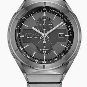 CITIZEN SUPER TITANIUM ARMOR GRAY DIAL MEN’S WATCH CA7050-57H