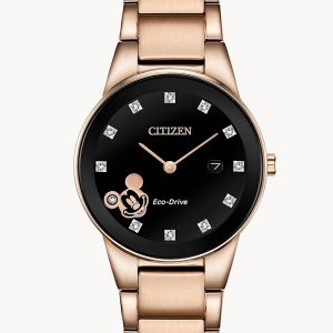 CITIZEN MICKEY MOUSE BLACK DIAL LADIES WATCH GA1056-54W