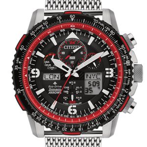 CITIZEN RED ARROWS LIMITED EDITION PROMASTER SKYHAWK A‑T BLACK DIAL MEN’S WATCH JY8079-76E