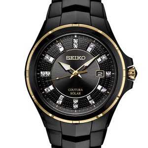 SEIKO COUTURA BLACK DIAL MEN’S WATCH SNE506