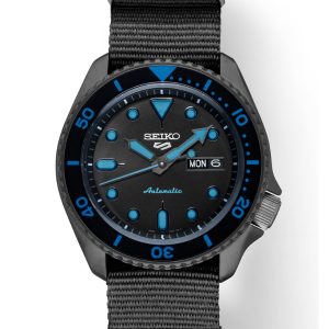 SEIKO 5 SPORTS BLACK DIAL MEN’S WATCH SRPD81
