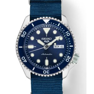 SEIKO 5 SPORTS BLUE SUNRAY DIAL MEN’S WATCH SRPD87