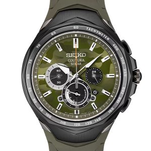 SEIKO COUTURA GREEN CAMOUFLAGE DIAL MEN’S WATCH SSC747