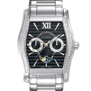 WITTNAUER MEN'S COSMOPOLITAN BLACK DIAL WATCH 10E09