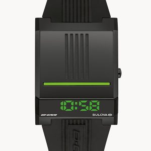 MEN’S BULOVA COMPUTRON D-CAVE GREEN DIAL WATCH 98C141