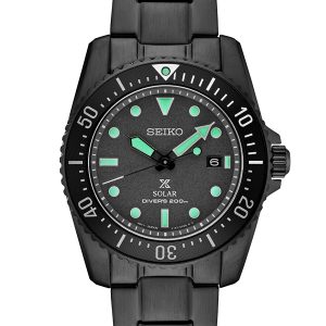 LIMITED EDITION SEIKO PROSPEX SOLAR BLACK DIAL WATCH SNE587