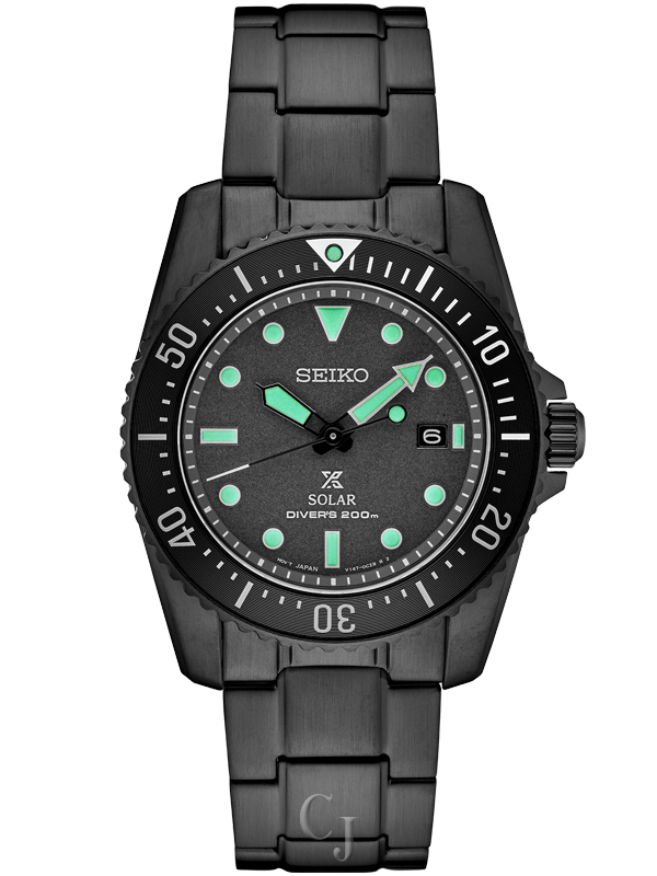 LIMITED EDITION SEIKO PROSPEX SOLAR BLACK DIAL WATCH SNE587