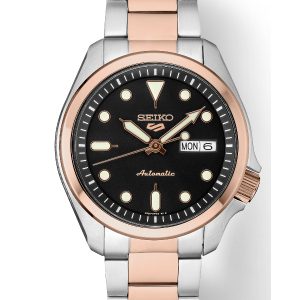 SEIKO 5 SPORTS BLACK SUNRAY DIAL MEN’S WATCH SRPE58