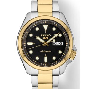 SEIKO 5 SPORTS BLACK SUNRAY DIAL MEN’S WATCH SRPE60