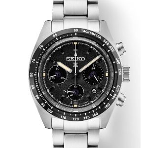 SEIKO PROSPEX SPEEDTIMER SOLAR CHRONOGRAPH BLACK DIAL SSC819