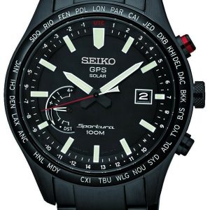 SEIKO SPORTURA GPS SOLAR BLACK PVD CASE AND BRACELET SSF005