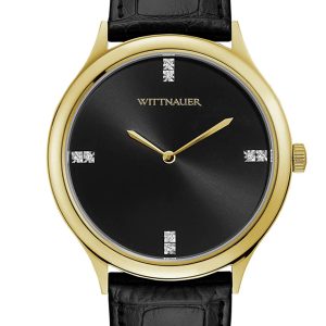 WITTNAUER MEN’S BLACK TIE BLACK DIAL WATCH WN1018