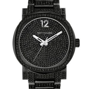 WITTNAUER MEN'S BLACK CRYSTAL DIAL WATCH WN3008